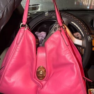 Coach Pink Leather hobo  Women's Bag